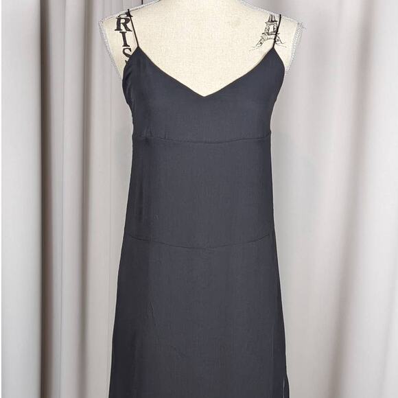 Aritzia Little Moon Spaghetti Strap Slip Dress Black XS - Picture 13 of 13